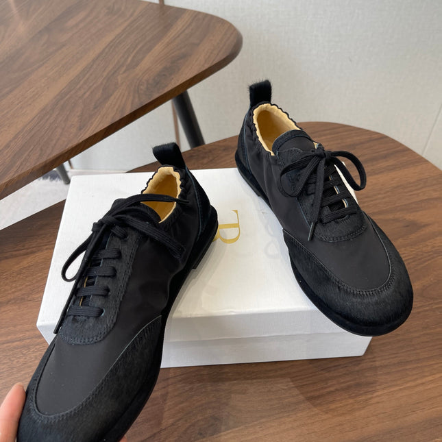 THE ROW 26S SNEAKERS IN BLACK PONY HAIR AND FABRIC