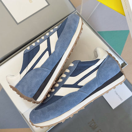 TOM FORD 26S SNEAKERS IN BLUE SUEDE