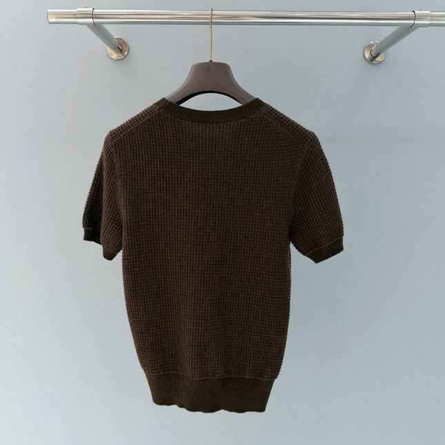 LORO PIANA 26S SHORT SLEEVE KNIT T-SHIRT 692
