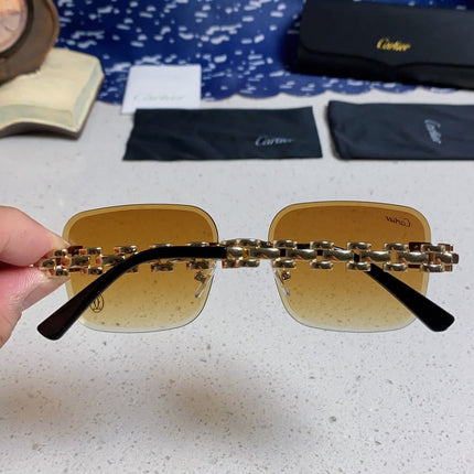 CARTIER 26S RIMLESS RECTANGULAR FRAME IN METAL 436034