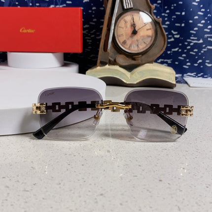 CARTIER 26S RIMLESS RECTANGULAR FRAME IN METAL 436035