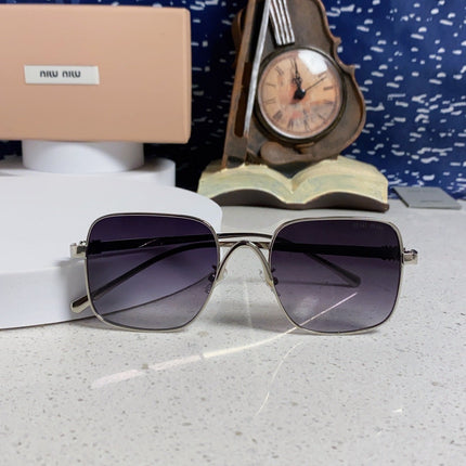 MIUMIU 26S SQUARE GEOMETRIC FRAME IN METAL 445242