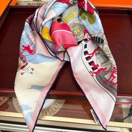 HERMES 26S SCARF 90 IN SILK 496098