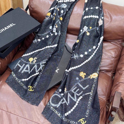 CHANEL 26S SCARF 200 IN CASHMERE AND SILK 307227