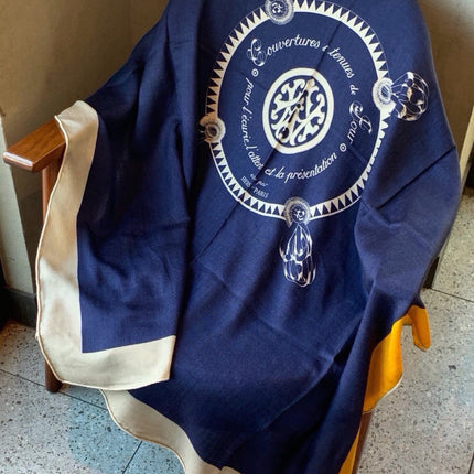 HERMES 26S SCARF 140 IN SILK AND CASHMERE 496038