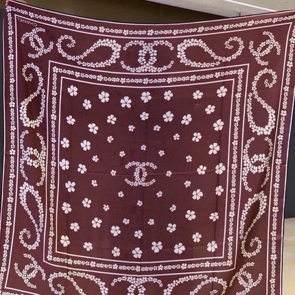 CHANEL 26S SCARF 140 IN SILK AND CASHMERE 509443