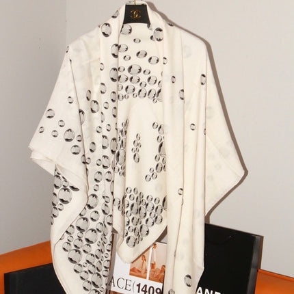 CHANEL 26S SCARF 140 IN SILK AND CASHMERE 509503
