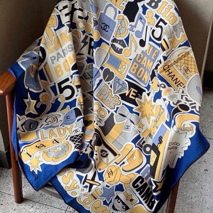 CHANEL 26S SCARF 135 IN SILK AND CASHMERE 511209