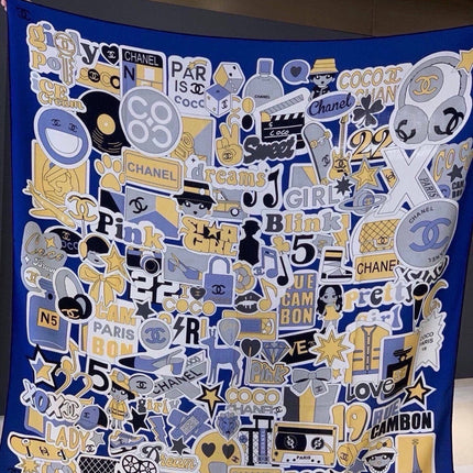 CHANEL 26S SCARF 135 IN SILK AND CASHMERE 511209