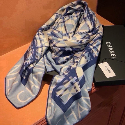 CHANEL 26S SCARF 140 IN SILK AND CASHMERE 510953
