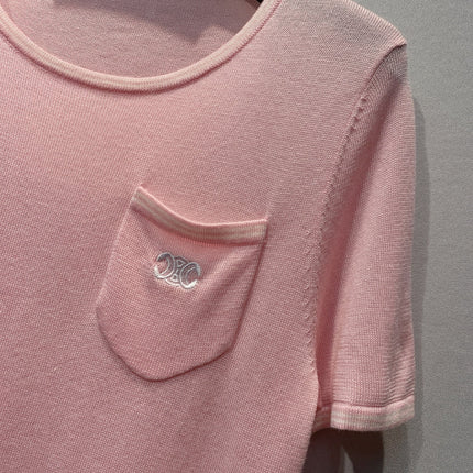 CELINE 26S SHORT-SLEEVE KNIT T-SHIRT 459