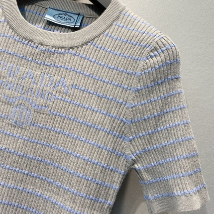 PRADA 26S SHORT-SLEEVE KNIT TOP 1041