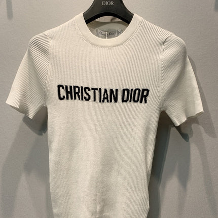 DIOR 26S SHORT-SLEEVE KNIT TOP 1365