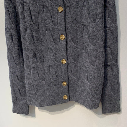 RALPH LAUREN 26S CREW-NECK CABLE-KNIT CARDIGAN 645