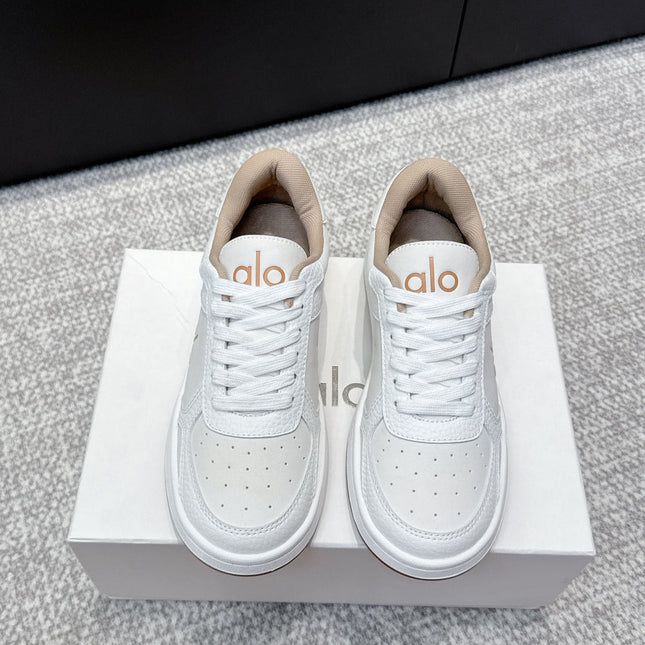 ALO 25S SNEAKER IN WHITE LAMBSKIN