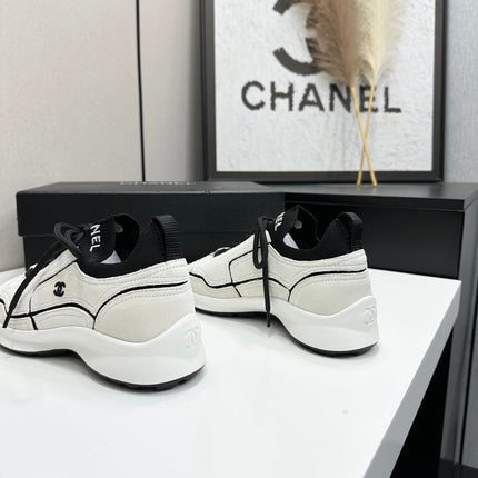 CHANEL 26S SNEAKERS IN WHITE CALFSKIN