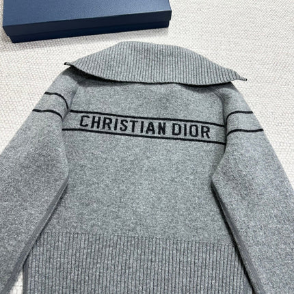DIOR 26S REVERSIBLE CASHMERE NOTCHED-COLLAR JACKET 975