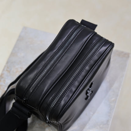 YSL 25S NIKI CAMERA BAG 19 IN BLACK CALFSKIN