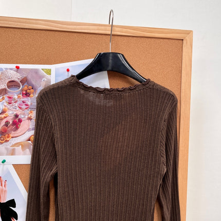 MIUMIU 26S LONG-SLEEVE KNIT TOP 1328