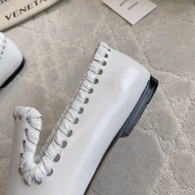 BOTTEGA VENETA 26S SABATO LOAFERS IN WHITE CALFSKIN