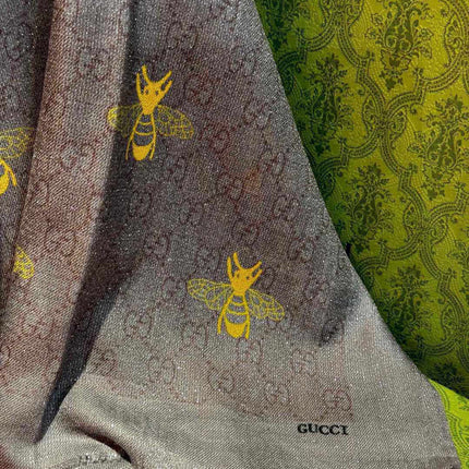 GUCCI 25S SCARF 200 IN CASHMERE SILK 692966