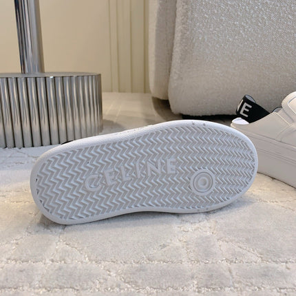 CELINE 26S WEDGE MULES MM IN WHITE SMOOTH CALFSKIN