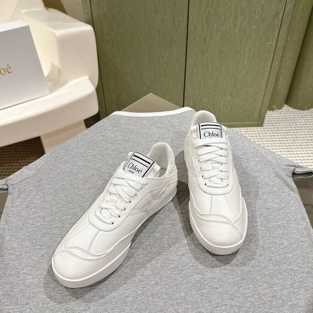 CHLOÉ 26S SNEAKERS IN WHITE CALFSKIN