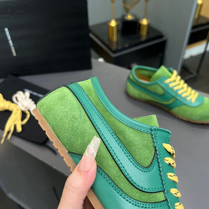 DRIES VAN NOTEN SNEAKER IN GREEN SUEDE