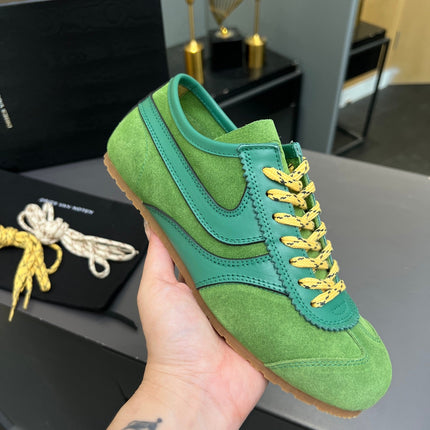DRIES VAN NOTEN SNEAKER IN GREEN SUEDE