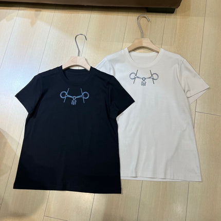 HERMES 25S SHORT-SLEEVE CREW NECK T-SHIRT 374