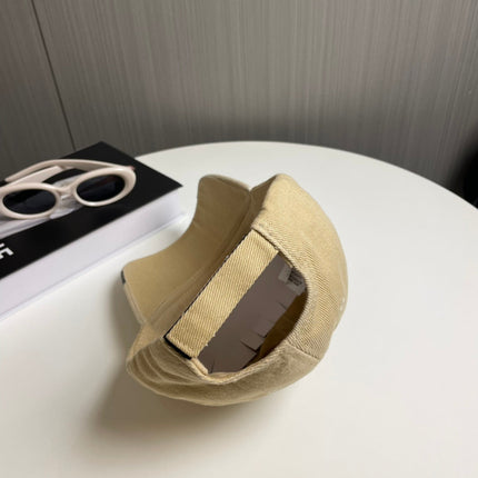 EMBROIDERED BASEBALL CAP IN BEIGE CANVAS