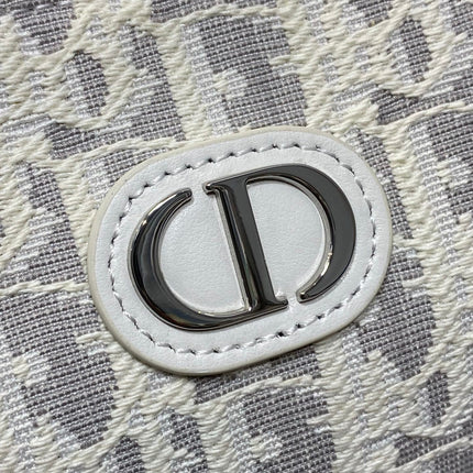 DIOR 26S MINI BAG 19 IN BEIGE OBLIQUE JACQUARD