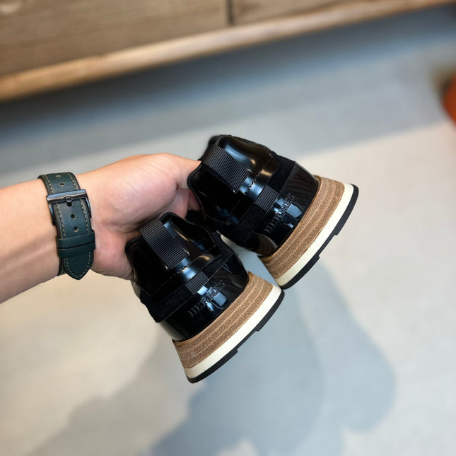 HM INTERACTIVE LACE-UP SNEAKER BLACK CALFSKIN