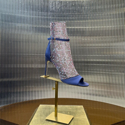 GALAXIA METALLIC ANTHRACITE SANDAL 95 MM CLASSIC BLUE