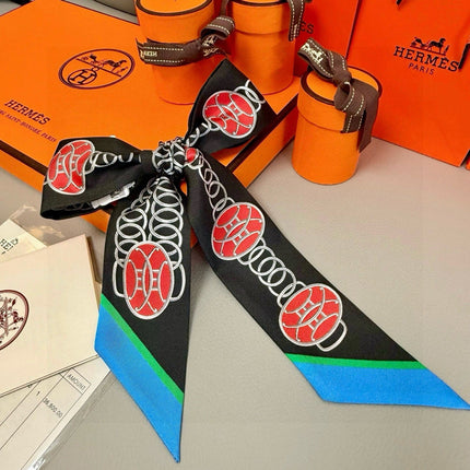 HERMES 26S TWILLY SCARF 86 IN SILK 498648