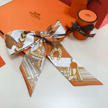 HERMES 26S TWILLY SCARF 86 IN SILK 498654