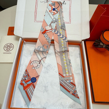 HERMES 26S TWILLY SCARF 86 IN SILK 498655