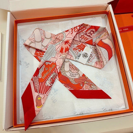 HERMES 26S TWILLY SCARF 86 IN SILK 492603