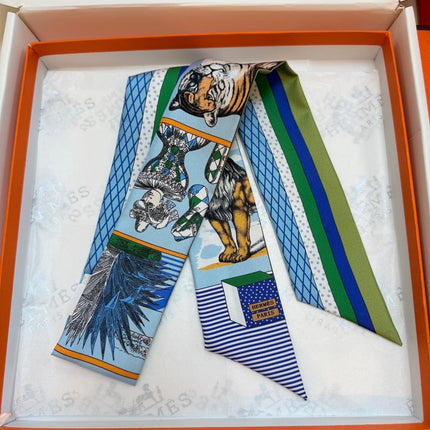 HERMES 26S TWILLY SCARF 86 IN SILK 492614