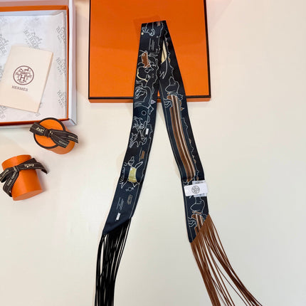 HERMES 26S TWILLY SCARF 86 IN SILK 498688