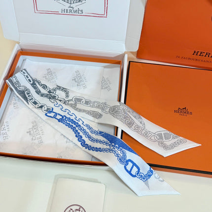 HERMES 26S TWILLY SCARF 86 IN SILK 492627
