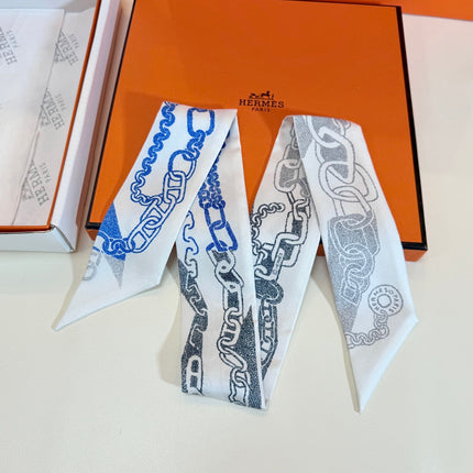 HERMES 26S TWILLY SCARF 86 IN SILK 492627