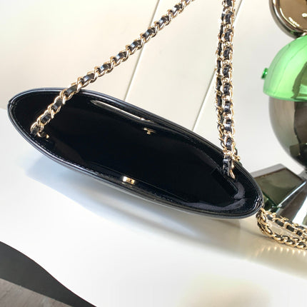 CHANEL 26S MINI NANO BAG 20 IN BLACK CALFSKIN GOLD HARDWARE