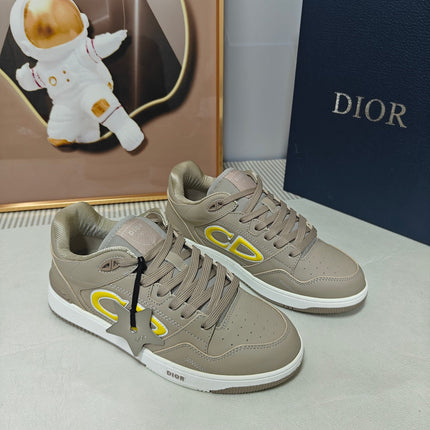 DIOR 26S LOW-TOP SNEAKER IN LIGHT BROWN CALFSKIN