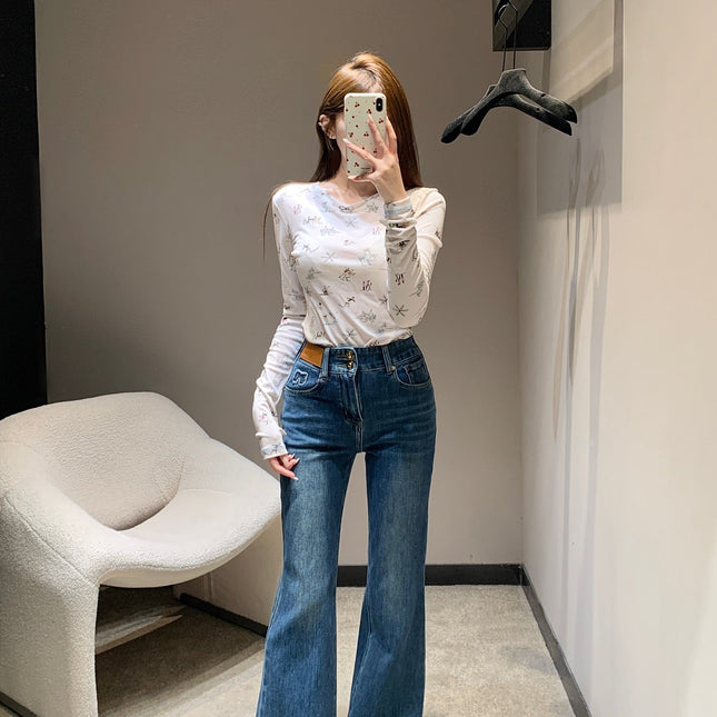 LP 26S JEANS WITH TWO BOW DETAILS 621