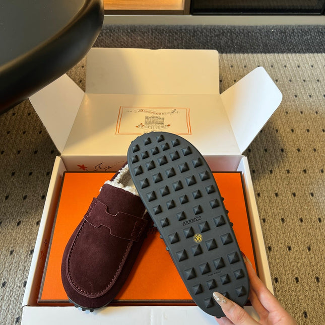 HM 26S DESTIN LOAFERS IN DARK RED SUEDE