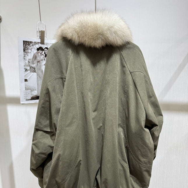 MAXMARA 26S FUR-TRIMMED SUEDE JACKET 294