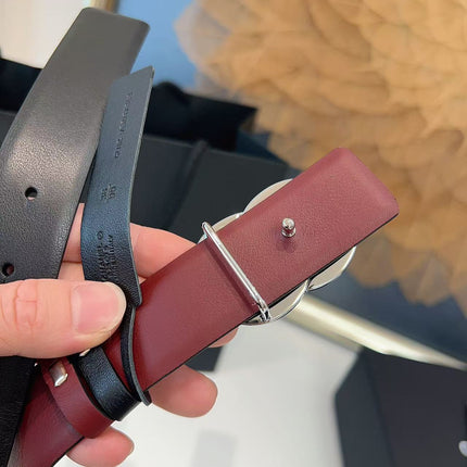 CHANEL 26S BELT 30 MM IN BLACK CALFSKIN 658698