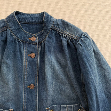 CHLOE JACKET PUFFED SLEEVES IN DENIM