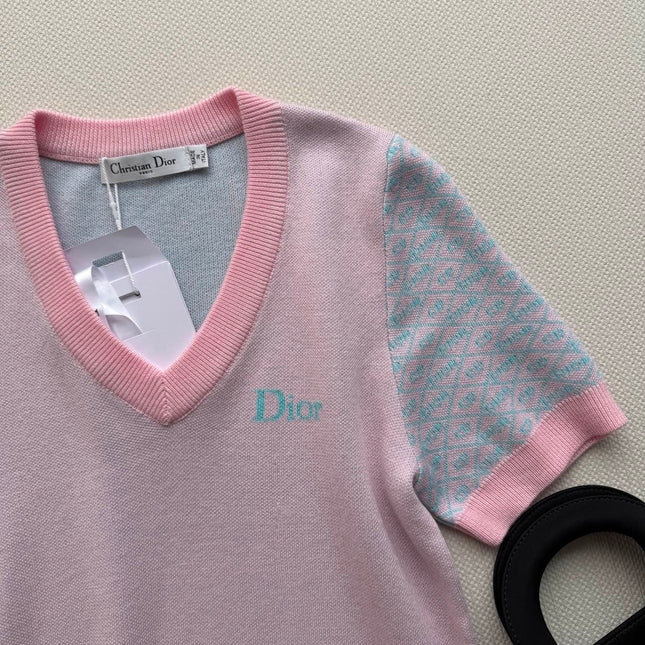 DIOR 26S SHORT-SLEEVE KNIT TOP 1307